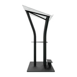 DT Ergo Lectern - Brush Aluminum and Acrylic Surface