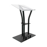 DT Ergo Lectern - Brush Aluminum and Acrylic Surface
