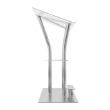 DT Ergo Lectern - Brush Aluminum and Acrylic Surface