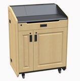 Wide Multimedia Lectern with Pocket Door