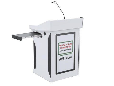 Digital Mobile Presentation High Tech Podium with Monitor and Touch PC