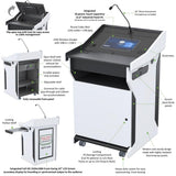 Digital Mobile Presentation High Tech Podium with Monitor and Touch PC