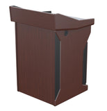 Mobile Presentation Lectern with Pullout Shelf