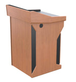 Mobile Presentation Lectern with Pullout Shelf