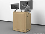Wide Multimedia Lectern with Pocket Door