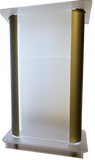 Contemporary Acrylic Podium with Aluminum Metal Side Posts