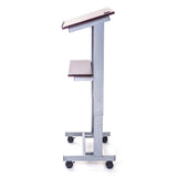 Steel Adjustable Height Classroom Lectern with Wheels and Shelf - Buy Online at PodiumStop.com