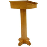 Oak Pedestal Speaker Stand Podium by Executive Wood Dark Oak