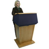 Patriot Lectern, Solid Hardwood With Fabric Top - Non Sound - Buy Online at PodiumStop.com
