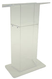Clear "Wing" Acrylic Glass Lectern with Shelf