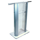Contemporary Acrylic Podium with Aluminum Metal Side Posts