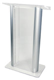 Contemporary Acrylic Podium with Aluminum Metal Side Posts
