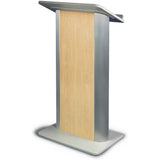Contemporary Flat Panel Lectern with Internal Speaker and Wireless-Mic - Buy Online at PodiumStop.com