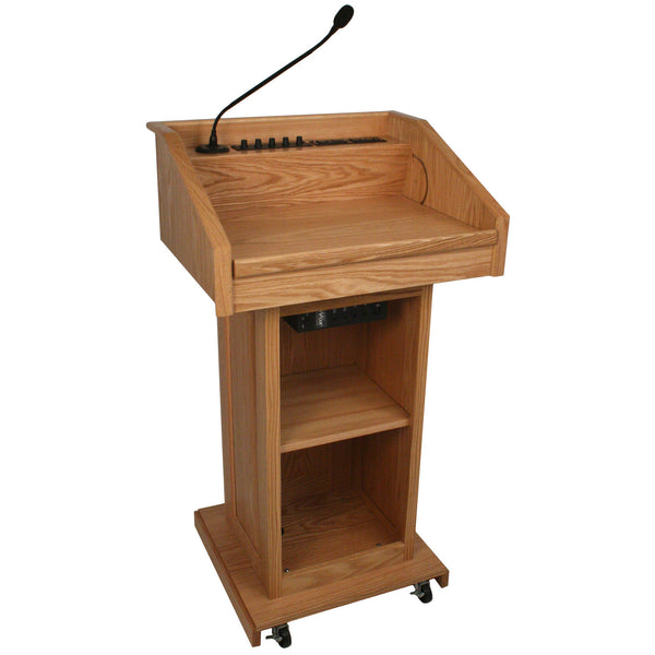 Victoria Classic Lectern in Solid Wood - Wireless Sound – PodiumStop