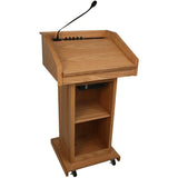 Victoria Classic Lectern in Solid Wood - Wireless Sound - Buy Online at PodiumStop.com