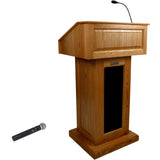 Victoria Classic Lectern in Solid Wood - Wireless Sound Cherry Hardwood Amplivox