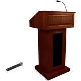 Victoria Classic Lectern in Solid Wood - Wireless Sound Mahogany Hardwood Amplivox