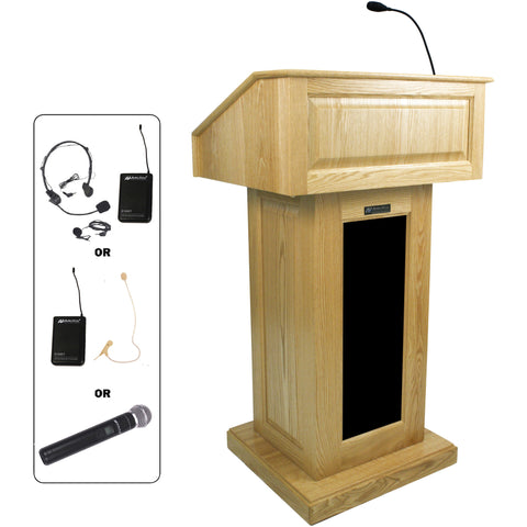Victoria Classic Lectern in Solid Wood - Wireless Sound – PodiumStop
