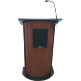 Contemporary Curved Panel Lectern with Wireless-Sound by Amplivox - Buy Online at PodiumStop.com