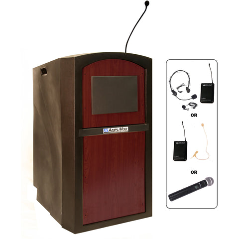 Pinnacle Outdoor Waterproof Full Height Lectern - Wireless Sound - Buy Online at PodiumStop.com