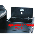 Metal Valet Podium Black - Locks, Key Slots, Optional Umbrella - Buy Online at PodiumStop.com