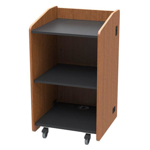 Open Lectern with Shelves & Casters - AVFI LE3060